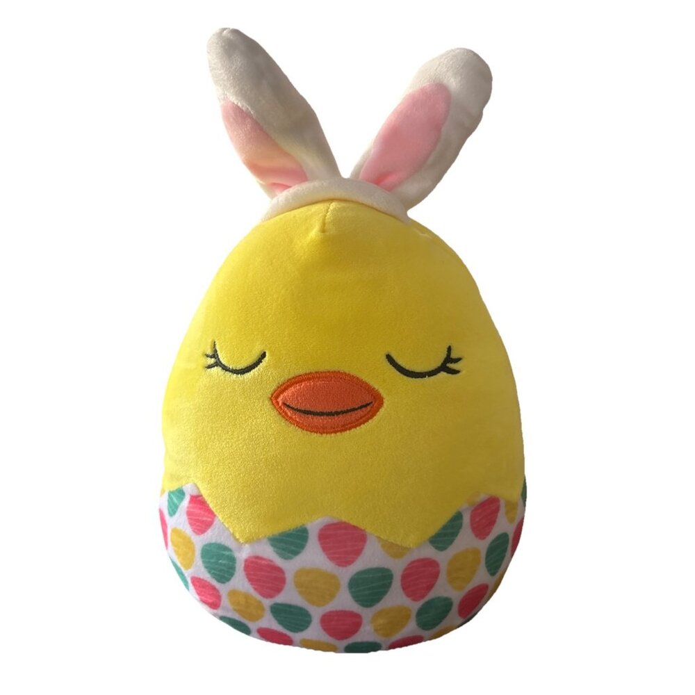 LINZY Easter CHICK 11" Plush With Bunny Ears-very Clean!